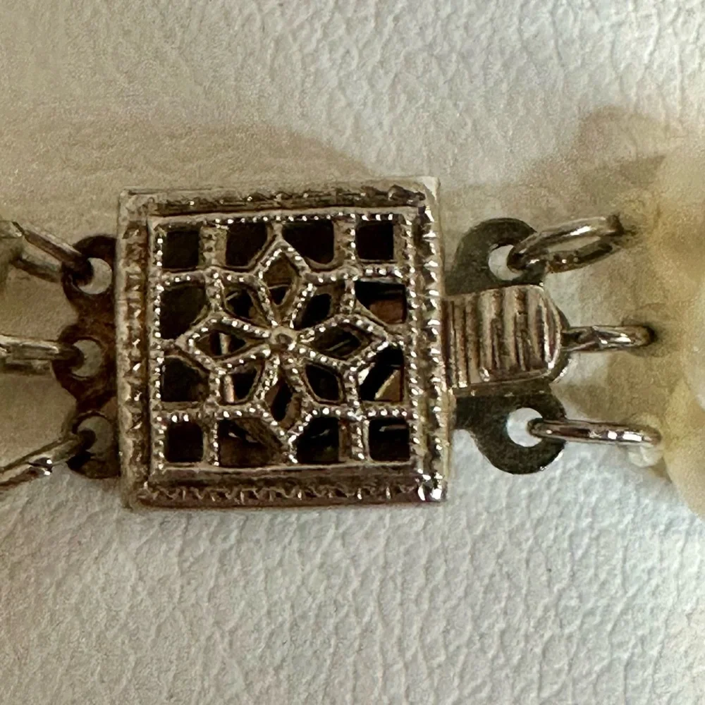 Danbury Mint Freshwater Pearl & Turquoise  3-Strand Necklace - Picture 7 of 12